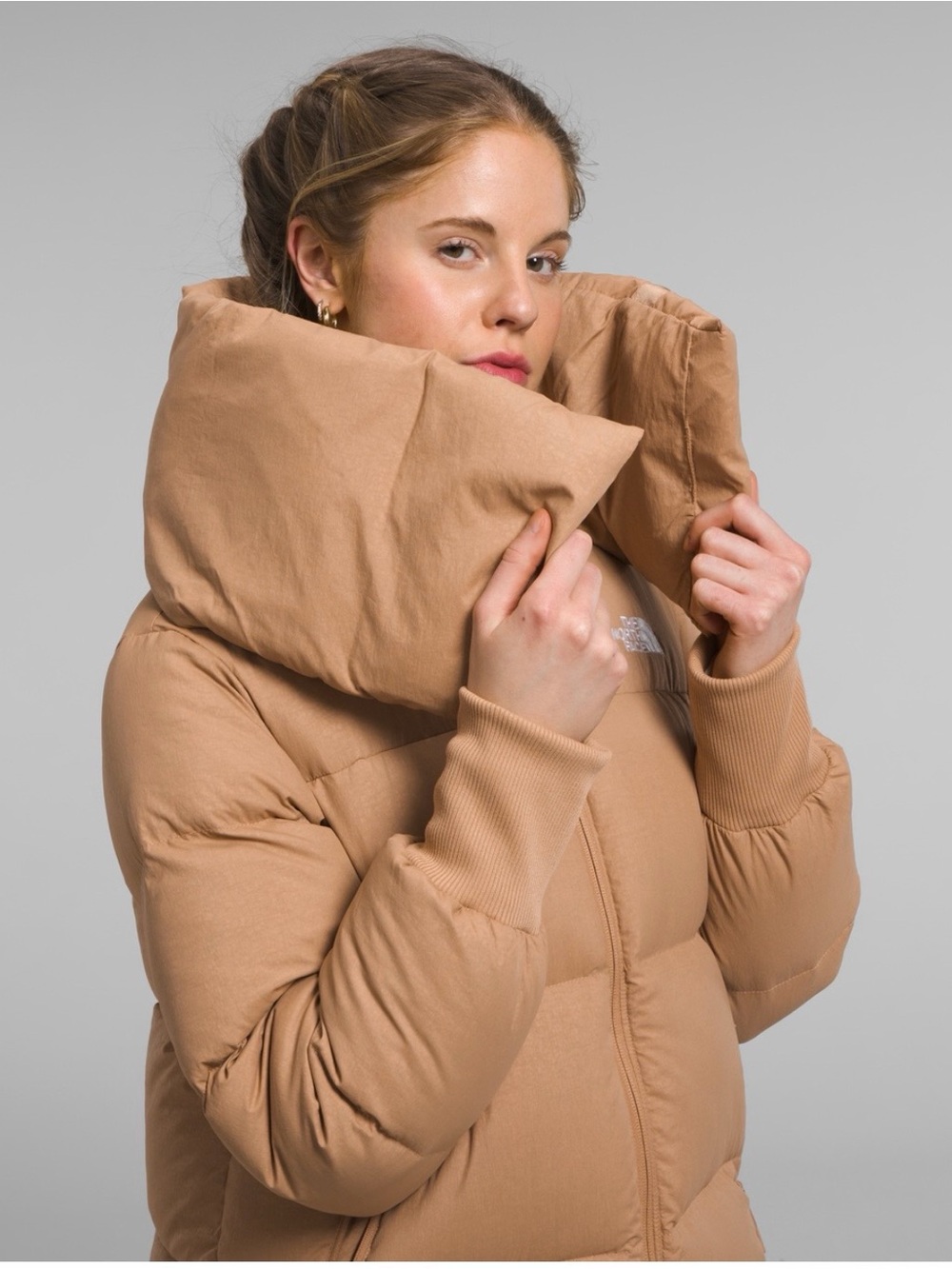 The North Face Women's almond butter Glacier Basin Parka with detachable scarf M - Picture 2 of 12